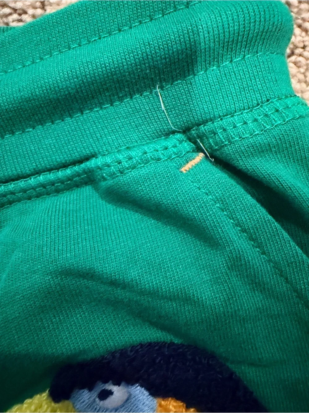 Mini Boden Blue Top and Green Animal Patch Shorts